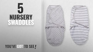 Top 10 Nursery Swaddles [2018]: SwaddleMe Original Swaddle Bag, Small, Grey Dot/Stripe, Pack of 2