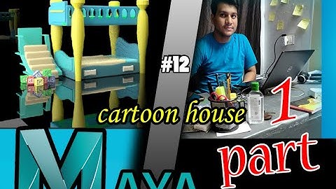 SIMPLE (3d cartoon house) MODELING IN MAYA  --PART.1--