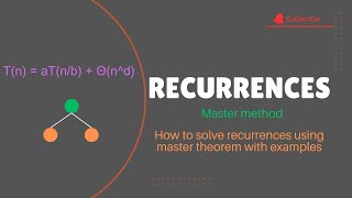 Recurrences - 4 | Master Theorem