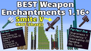 Best Weapon Enchantments Minecraft Java 1 16 Youtube