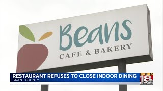 Grant County restaurant owner says he won't close dining room despite executive order