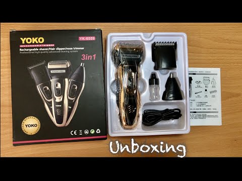 Yoko rechargeable trimmer, shaver & hair clipper | unboxing | @AzoEdition