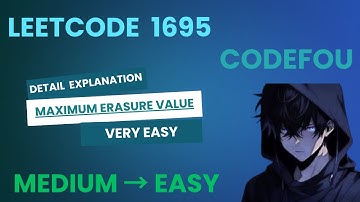 Leetcode 1695 | Maximum Erasure Value | Java & C++ | Leetcode POTD
