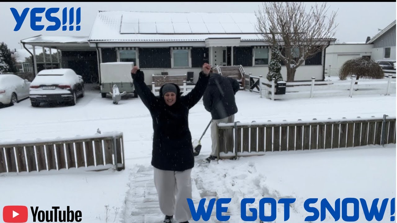 American in Sweden. We've got SNOW!