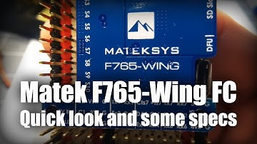 Matek F765-Wing, Preliminary look and some specs.