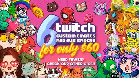 I will make amazing twitch emotes and badges in bulk for you