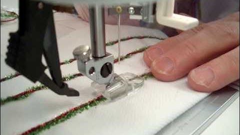 How to couch Kreinik threads on a sewing machine
