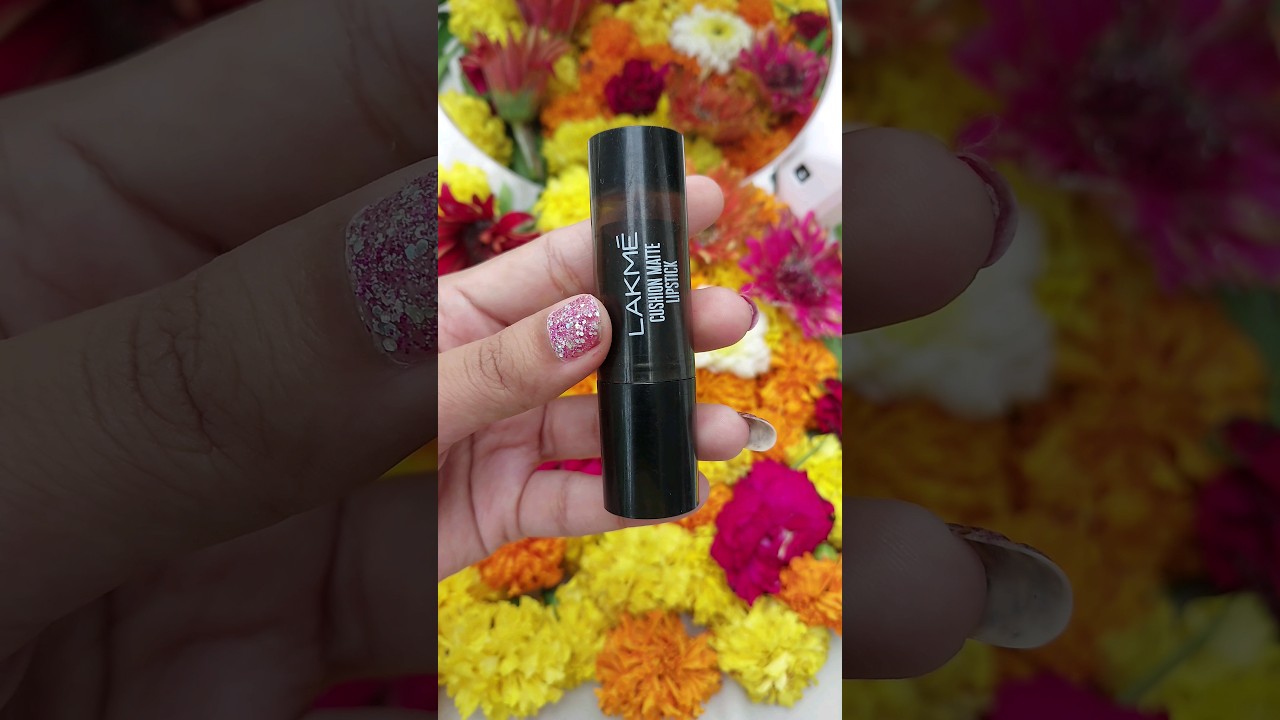 Lakme cushion matte lipstick swatch pink prom swatch 