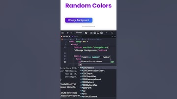 Change Background with One Click | Random Color Generator in JS