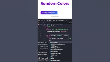 Change Background with One Click | Random Color Generator in JS