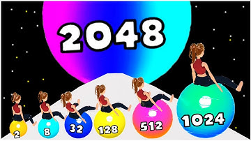 Yoga Bounce 2048 - ball run 2048 - merge 2048 ball run - Gameplay Walkthrough - Max Levels (16-20)