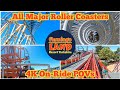 Flamingo land 2023   all major roller coasters 4k onride povs