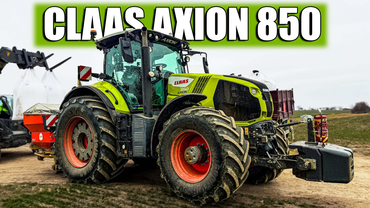 Prihnojovanie 2026, CLAAS AXION 850 + RAUCH AXIS M 30.2, POV/Gopro