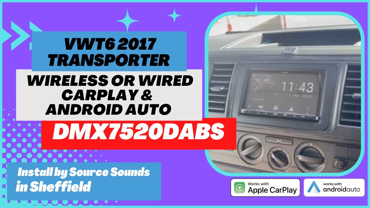 VW T6 Transport Car Stereo Upgrade DMX7520DABS CarPlay Android Auto 
