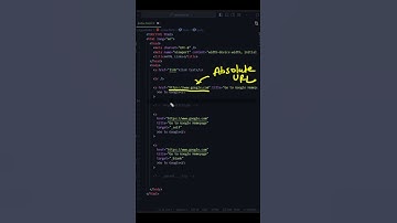Mastering Hyperlinks: HTML Absolute vs Relative URL Explained! #htmlintroduction #codewithmayur