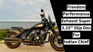 Freedom Performance Exhaust 3.25 Slip Ons For Indian Chief