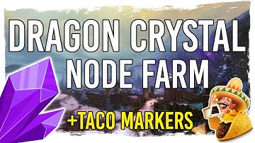 Guild Wars 2 - Thunderhead Peaks -  Dragon Crystal Nodes Farming Route with TacO Markers