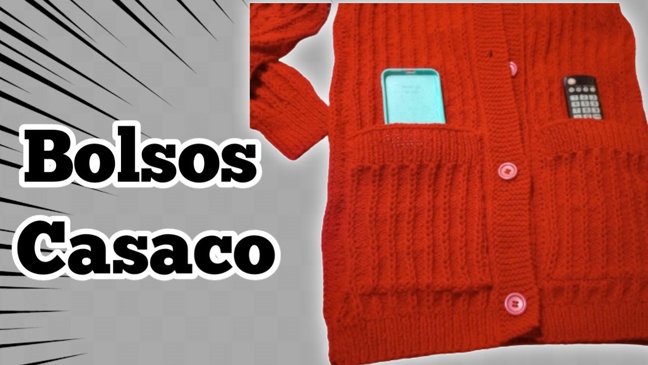 Como fazer tricô - Bolso de casaco.
