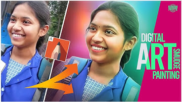 Smudge Digital painting | Digital portrait | Autodesk mobile | Autodesk sketchbook | Telugu Tutorial