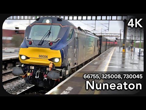 Trains at Nuneaton in Storm Gerrit - 28/12/23