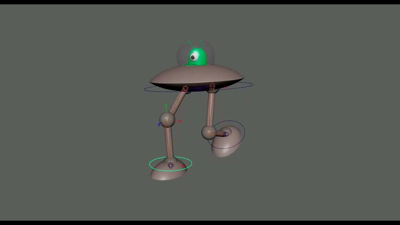 Alien Walking - UFO (Walking Cycle)
