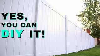 how to install a vinyl fence diy privacy fence build