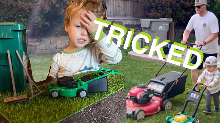 Yard Work With Toys and Kids | Lawn Mowers Big, Small & Between #bruder