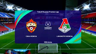 CSKA Moscow vs Lokomotiv Moscow | VEB Arena | 2020-21 Russian Premier Liga | PES 2021