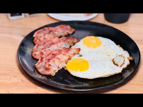 Как правильно пожарить яичницу с беконом | английский завтрак | рецепты просто