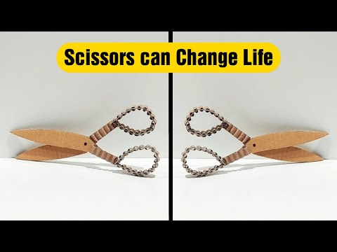 🔥Wow ! How to making Scissors with cardboard DIY