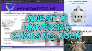 MrTass Review  PrismXR  Carina D1 Charging Dock for Quest 3  FlexiDock Charging for all Headstrap