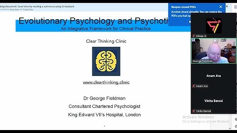 Evolutionary Psychology & Psychotherapy: An Integrative Framework | Insights by George Fieldman
