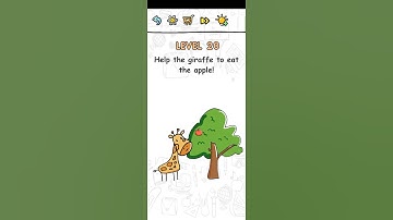 brain game help the giraffe to the apple!