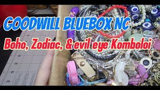 Goodwill Bluebox NC Mystery Jewelry Unboxing A little boho, and a Komboloi 