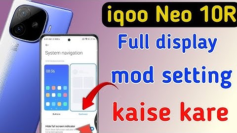 Iqoo neo 10r 5g full screen gesture setting/Iqoo neo 10r full screen display settings