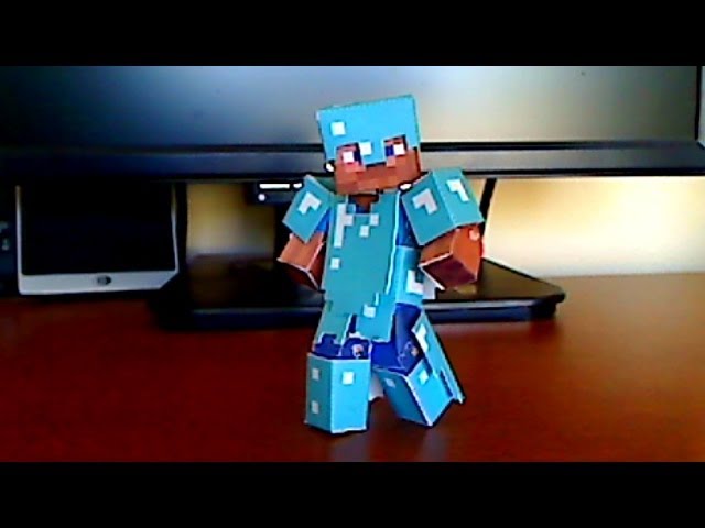 Papercraft for Minecraft Papercraft Steve with Diamond Armor