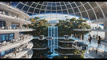 Future City: The Giant Sci‑Fi Space City Next to Earth (4K)