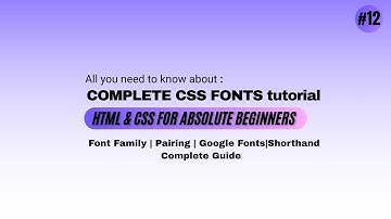 CSS Fonts Full Tutorial in Urdu | Font Family, Google Fonts, Pairing & Shorthand (Beginner Friendly)