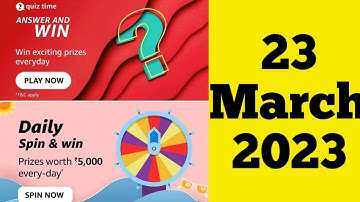 Amazon Quiz Today I 23 March 2023
