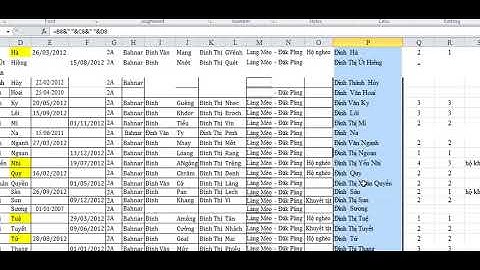 HƯỚNG DẪN GỘP HỌ VÀ TÊN TRONG EXCEL