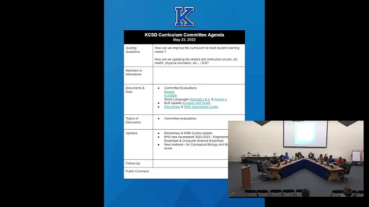 May 23, 2022 Policy Committee, Special Board, and Curriculum Committee Meetings