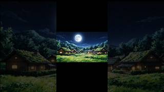 Rain &amp; Moon Vibe 🌧️🌙 | Relaxing Anime Scene #youtubeshorts #animation