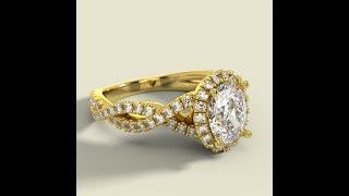 Oval-cut Diamond Ring Rendered Animation | Solidworks Visualize Jewelry