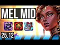 MEL vs AKALI (MID) | Legendary, 13/3/5 | EUW Challenger | 25.12
