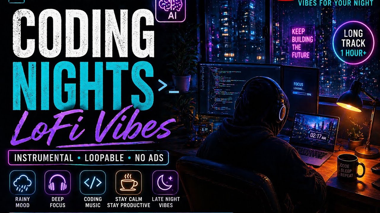 Coding Nights 🌙 LoFi Beats for Focus, Study & Deep Work| Relaxing ...