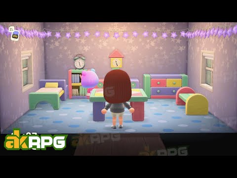 ACNH Cute Pastel Wooden-block Room - Best Animal Crossing Room Design Ideas