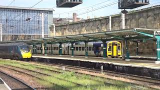 The Class 158 NORTHERN No.158759 arrives P5 &amp; Class 390 AVANTI No.390002 leaves P4, was at Carlisle.