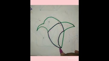 Easy drawing/One line draws the entire shape and line can