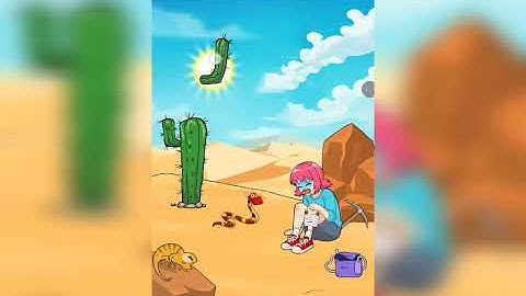 Tricky Minds Brainy Puzzle Level 76: Help The Girl Surviven In The Desert !Gameplay Solution