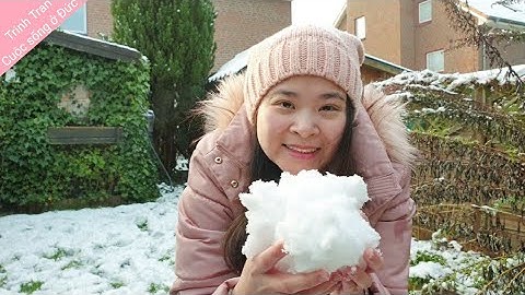 Lần đầu thử ăn tuyết | First winter snow | Tuyết rơi mùa đông | Cuộc sống thôn quê nước Đức #199